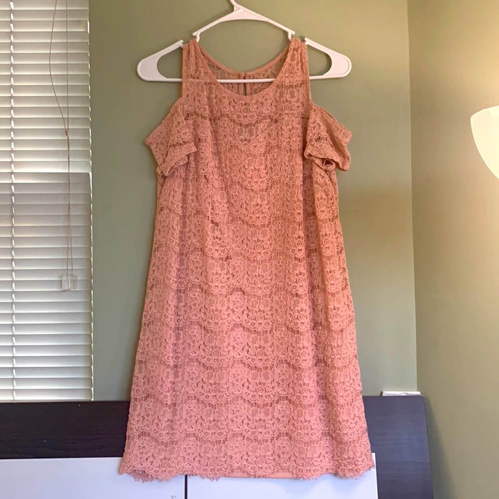Cute pink off shoulder dress